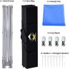 imageCROWN SHADES 10x10 Pop Up Canopy Tent Outdoor Canopy with Carry Bag Pop Up Tent Sports ShelterBlue