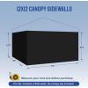 imageCROWN SHADES 10x10 Canopy Sidewalls 4pck  Canopy Walls 10x10 Sidewalls for Canopy  Canopy Cover Canopy Accessories WhiteBlack