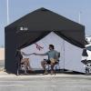 imageCROWN SHADES 10x10 Canopy Sidewalls 4pck  Canopy Walls 10x10 Sidewalls for Canopy  Canopy Cover Canopy Accessories WhiteBlack