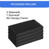 imageCROWN SHADES 10x10 Canopy Sidewalls 4pck  Canopy Walls 10x10 Sidewalls for Canopy  Canopy Cover Canopy Accessories WhiteBlack