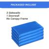 imageCROWN SHADES 10x10 Canopy Sidewalls 4pck  Canopy Walls 10x10 Sidewalls for Canopy  Canopy Cover Canopy Accessories WhiteBlue