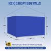 imageCROWN SHADES 10x10 Canopy Sidewalls 4pck  Canopy Walls 10x10 Sidewalls for Canopy  Canopy Cover Canopy Accessories WhiteBlue