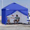 imageCROWN SHADES 10x10 Canopy Sidewalls 4pck  Canopy Walls 10x10 Sidewalls for Canopy  Canopy Cover Canopy Accessories WhiteBlue