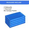 imageCROWN SHADES 10x10 Canopy Sidewalls 4pck  Canopy Walls 10x10 Sidewalls for Canopy  Canopy Cover Canopy Accessories WhiteBlue