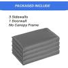 imageCROWN SHADES 10x10 Canopy Sidewalls 4pck  Canopy Walls 10x10 Sidewalls for Canopy  Canopy Cover Canopy Accessories WhiteGray