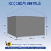 imageCROWN SHADES 10x10 Canopy Sidewalls 4pck  Canopy Walls 10x10 Sidewalls for Canopy  Canopy Cover Canopy Accessories WhiteGray