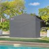 imageCROWN SHADES 10x10 Canopy Sidewalls 4pck  Canopy Walls 10x10 Sidewalls for Canopy  Canopy Cover Canopy Accessories WhiteGray