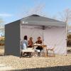 imageCROWN SHADES 10x10 Canopy Sidewalls 4pck  Canopy Walls 10x10 Sidewalls for Canopy  Canopy Cover Canopy Accessories WhiteGray