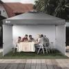 imageCROWN SHADES 10x10 Canopy Sidewalls 4pck  Canopy Walls 10x10 Sidewalls for Canopy  Canopy Cover Canopy Accessories WhiteGray