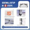 imageCROWN SHADES 10x10 Canopy Sidewalls 4pck  Canopy Walls 10x10 Sidewalls for Canopy  Canopy Cover Canopy Accessories WhiteGray