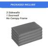 imageCROWN SHADES 10x10 Canopy Sidewalls 4pck  Canopy Walls 10x10 Sidewalls for Canopy  Canopy Cover Canopy Accessories WhiteGray