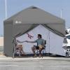 imageCROWN SHADES 10x10 Canopy Sidewalls 4pck  Canopy Walls 10x10 Sidewalls for Canopy  Canopy Cover Canopy Accessories WhiteGray