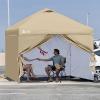 imageCROWN SHADES 10x10 Canopy Sidewalls 4pck  Canopy Walls 10x10 Sidewalls for Canopy  Canopy Cover Canopy Accessories WhiteKhaki