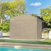 imageCROWN SHADES 10x10 Canopy Sidewalls 4pck  Canopy Walls 10x10 Sidewalls for Canopy  Canopy Cover Canopy Accessories WhiteKhaki
