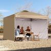 imageCROWN SHADES 10x10 Canopy Sidewalls 4pck  Canopy Walls 10x10 Sidewalls for Canopy  Canopy Cover Canopy Accessories WhiteKhaki