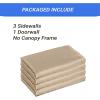 imageCROWN SHADES 10x10 Canopy Sidewalls 4pck  Canopy Walls 10x10 Sidewalls for Canopy  Canopy Cover Canopy Accessories WhiteKhaki