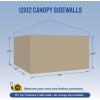 imageCROWN SHADES 10x10 Canopy Sidewalls 4pck  Canopy Walls 10x10 Sidewalls for Canopy  Canopy Cover Canopy Accessories WhiteKhaki