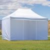 imageCROWN SHADES 10x10 Canopy Sidewalls 4pck  Canopy Walls 10x10 Sidewalls for Canopy  Canopy Cover Canopy Accessories WhiteWhite