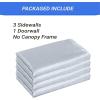 imageCROWN SHADES 10x10 Canopy Sidewalls 4pck  Canopy Walls 10x10 Sidewalls for Canopy  Canopy Cover Canopy Accessories WhiteWhite