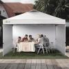 imageCROWN SHADES 10x10 Canopy Sidewalls 4pck  Canopy Walls 10x10 Sidewalls for Canopy  Canopy Cover Canopy Accessories WhiteWhite