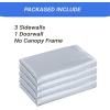 imageCROWN SHADES 10x10 Canopy Sidewalls 4pck  Canopy Walls 10x10 Sidewalls for Canopy  Canopy Cover Canopy Accessories WhiteWhite
