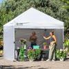 imageCROWN SHADES 10x10 Canopy Sidewalls 4pck  Canopy Walls 10x10 Sidewalls for Canopy  Canopy Cover Canopy Accessories WhiteWhite