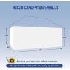 imageCROWN SHADES 10x10 Canopy Sidewalls 4pck  Canopy Walls 10x10 Sidewalls for Canopy  Canopy Cover Canopy Accessories WhiteWhite