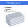 imageCROWN SHADES 10x10 Canopy Sidewalls 4pck  Canopy Walls 10x10 Sidewalls for Canopy  Canopy Cover Canopy Accessories WhiteWhite