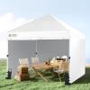 imageCROWN SHADES 10x10 Canopy Sidewalls 4pck  Canopy Walls 10x10 Sidewalls for Canopy  Canopy Cover Canopy Accessories WhiteWhite