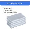 imageCROWN SHADES 10x10 Canopy Sidewalls 4pck  Canopy Walls 10x10 Sidewalls for Canopy  Canopy Cover Canopy Accessories WhiteWhite