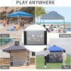 imageCROWN SHADES 10x10 Canopy Sidewalls Mosquito Netting Side Walls for 10x10 Gazebo Gazebo Curtains Screened in Gazebo Canopy Accessories BlackBlack