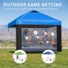 imageCROWN SHADES 10x10 Canopy Sidewalls Mosquito Netting Side Walls for 10x10 Gazebo Gazebo Curtains Screened in Gazebo Canopy Accessories BlackBlack