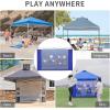 imageCROWN SHADES 10x10 Canopy Sidewalls Mosquito Netting Side Walls for 10x10 Gazebo Gazebo Curtains Screened in Gazebo Canopy Accessories BlackBlue