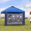 imageCROWN SHADES 10x10 Canopy Sidewalls Mosquito Netting Side Walls for 10x10 Gazebo Gazebo Curtains Screened in Gazebo Canopy Accessories BlackGray