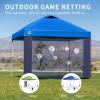 imageCROWN SHADES 10x10 Canopy Sidewalls Mosquito Netting Side Walls for 10x10 Gazebo Gazebo Curtains Screened in Gazebo Canopy Accessories BlackGray