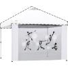 imageCROWN SHADES 10x10 Canopy Sidewalls Mosquito Netting Side Walls for 10x10 Gazebo Gazebo Curtains Screened in Gazebo Canopy Accessories BlackWhite