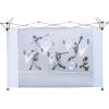 imageCROWN SHADES 10x10 Canopy Sidewalls Mosquito Netting Side Walls for 10x10 Gazebo Gazebo Curtains Screened in Gazebo Canopy Accessories BlackWhite
