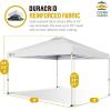 imageCROWN SHADES 10x10 Pop Up Canopy  Beach Tent with One Push Setup  Easy Outdoor Sun Shade for Events Parties Camping  Gazebo with STONGo Cover Bag Silver Coated Top RedSilvercoated White