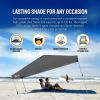 imageCROWN SHADES 10x10 Pop Up Canopy  Beach Tent with One Push Setup  Easy Outdoor Sun Shade for Events Parties Camping  Gazebo with STONGo Cover Bag Silver Coated Top RedGrid Grey