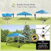 imageCROWN SHADES 10x10 Pop Up Canopy  Beach Tent with One Push Setup  Easy Outdoor Sun Shade for Events Parties Camping  Gazebo with STONGo Cover Bag Silver Coated Top RedSky Blue