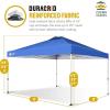 imageCROWN SHADES 10x10 Pop Up Canopy  Beach Tent with One Push Setup  Easy Outdoor Sun Shade for Events Parties Camping  Gazebo with STONGo Cover Bag Silver Coated Top RedBlue