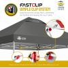 imageCROWN SHADES 10x10 Pop Up Canopy  Beach Tent with One Push Setup  Easy Outdoor Sun Shade for Events Parties Camping  Gazebo with STONGo Cover Bag Silver Coated Top RedGrid Grey