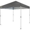 imageCROWN SHADES 10x10 Pop Up Canopy  Beach Tent with One Push Setup  Easy Outdoor Sun Shade for Events Parties Camping  Gazebo with STONGo Cover Bag Silver Coated Top RedGray
