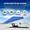 imageCROWN SHADES 10x10 Pop Up Canopy  Beach Tent with One Push Setup  Easy Outdoor Sun Shade for Events Parties Camping  Gazebo with STONGo Cover Bag Silver Coated Top RedBlue