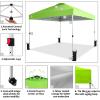 imageCROWN SHADES 10x10 Pop Up Canopy  Beach Tent with One Push Setup  Easy Outdoor Sun Shade for Events Parties Camping  Gazebo with STONGo Cover Bag Silver Coated Top RedGreen