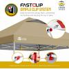 imageCROWN SHADES 10x10 Pop Up Canopy  Beach Tent with One Push Setup  Easy Outdoor Sun Shade for Events Parties Camping  Gazebo with STONGo Cover Bag Silver Coated Top RedBeige