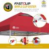 imageCROWN SHADES 10x10 Pop Up Canopy  Beach Tent with One Push Setup  Easy Outdoor Sun Shade for Events Parties Camping  Gazebo with STONGo Cover Bag Silver Coated Top RedRed