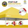 imageCROWN SHADES 10x10 Pop Up Canopy  Beach Tent with One Push Setup  Easy Outdoor Sun Shade for Events Parties Camping  Gazebo with STONGo Cover Bag Silver Coated Top RedYellow