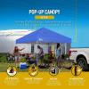 imageCROWN SHADES 10x10 Pop Up Canopy  Beach Tent with One Push Setup  Easy Outdoor Sun Shade for Events Parties Camping  Gazebo with STONGo Cover Bag Silver Coated Top RedBlue