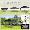 imageCROWN SHADES 10x10 Pop Up Canopy  Beach Tent with One Push Setup  Easy Outdoor Sun Shade for Events Parties Camping  Gazebo with STONGo Cover Bag Silver Coated Top RedBlack